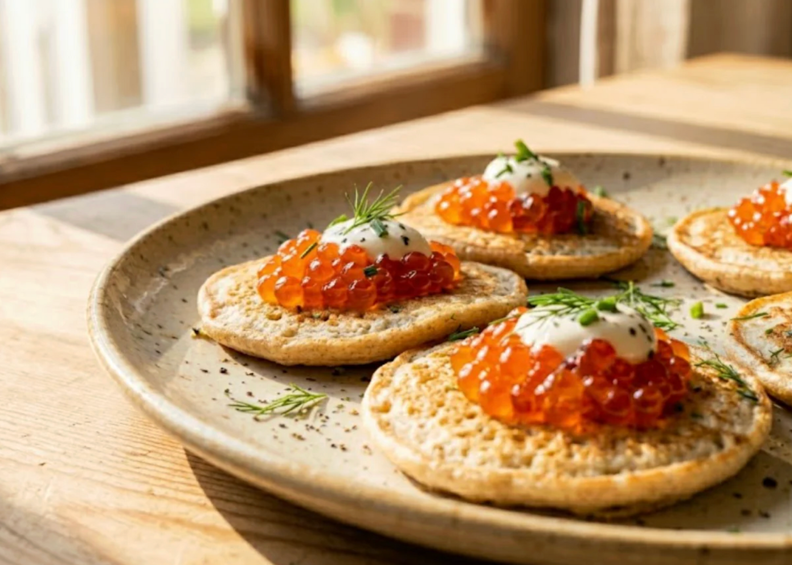 Red Caviar on Blinis Recipe – Elegant Salmon Roe Appetizer Guide