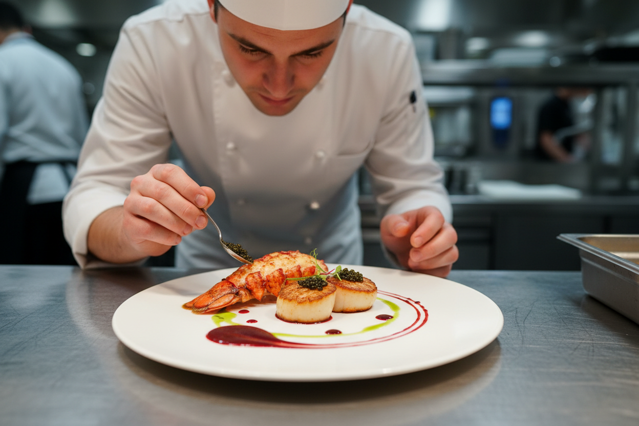 How Chefs Plate Seafood Like a Pro