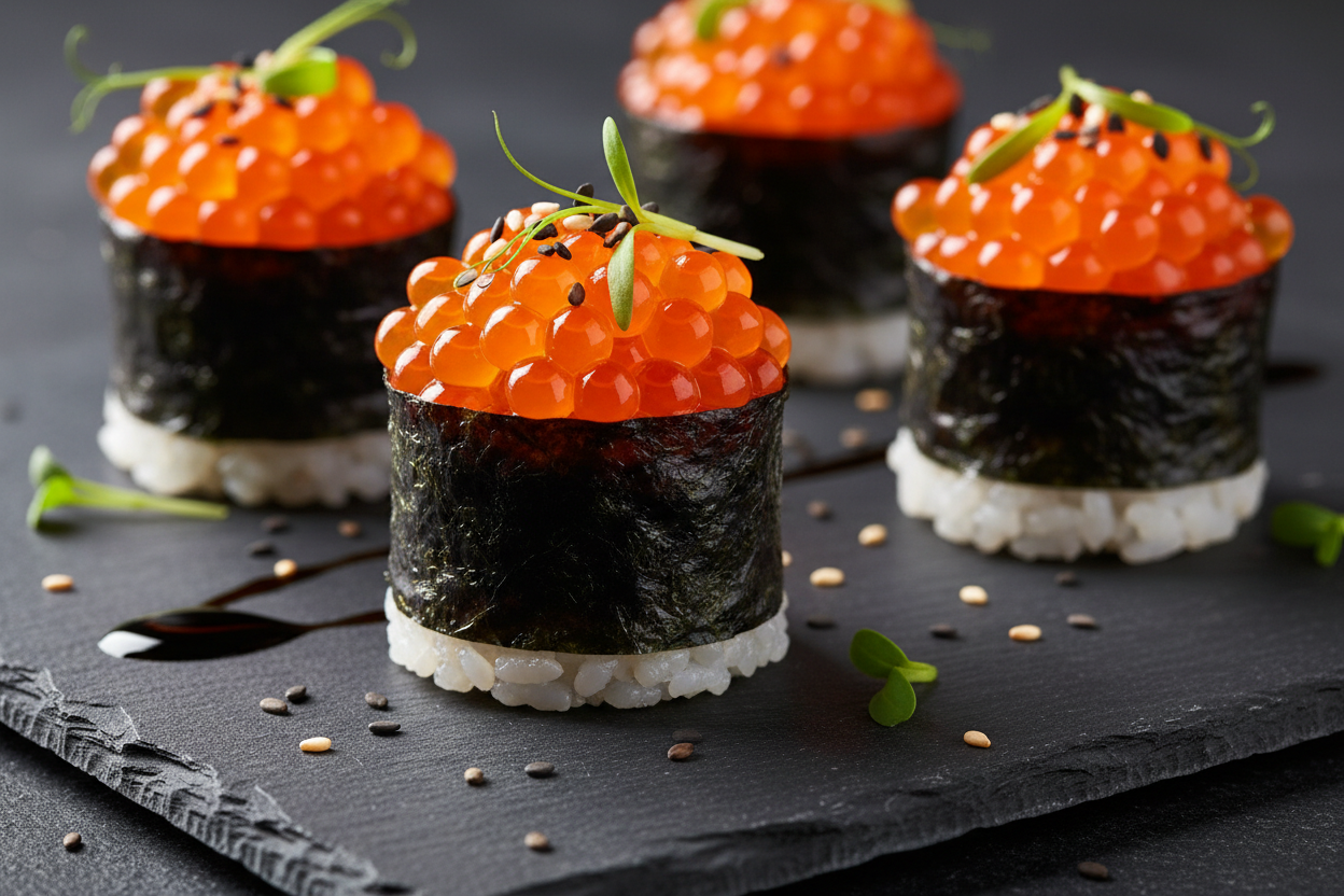 Easy Ikura Sushi Bites Ready in 15 Minutes