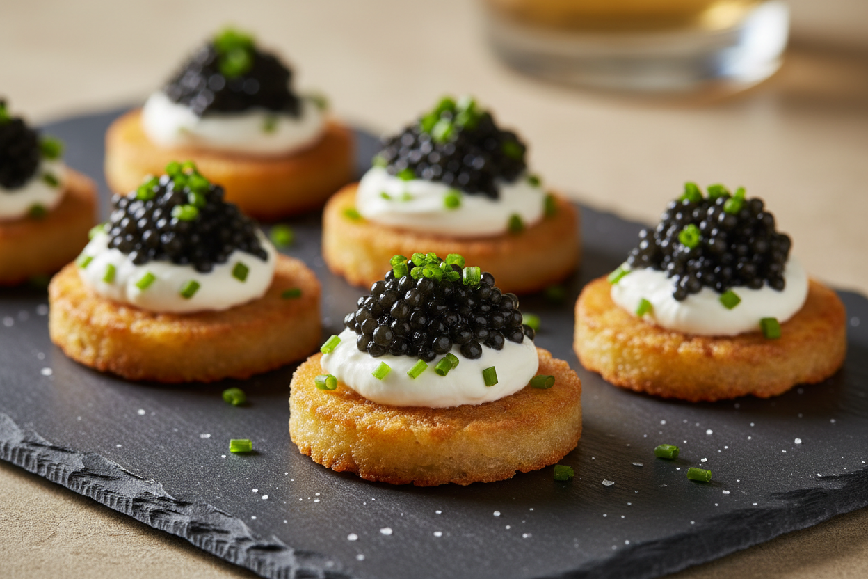 Mini Hash Brown Caviar Appetizers Everyone Will Love