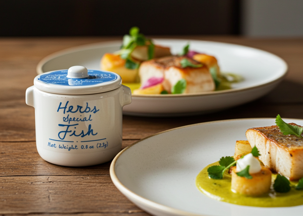 Aux Anysetiers du Roy Herbs Special for Fish in Ceramic Jar 0.8 oz