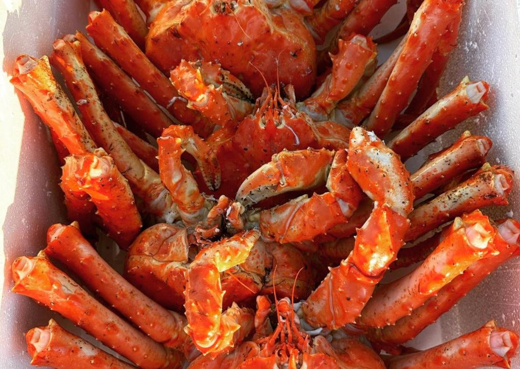Jumbo Norwegian Red King Crab 6-8 or 9-10 LBS: Live or Cooked