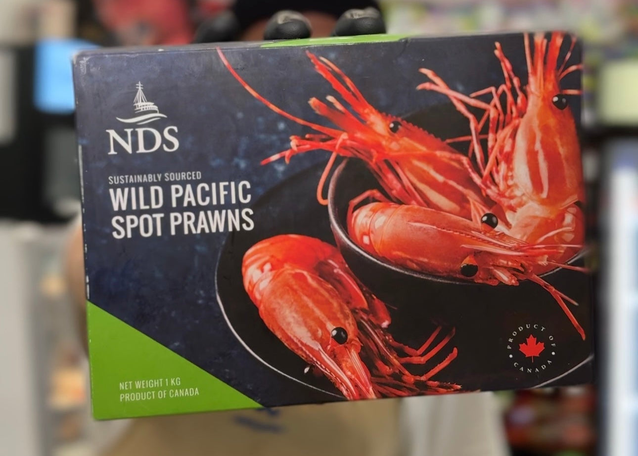 Premium Wild-Caught Spot Prawns – Frozen, Sweet &amp; Tender (Jumbo, 2.2 lbs)