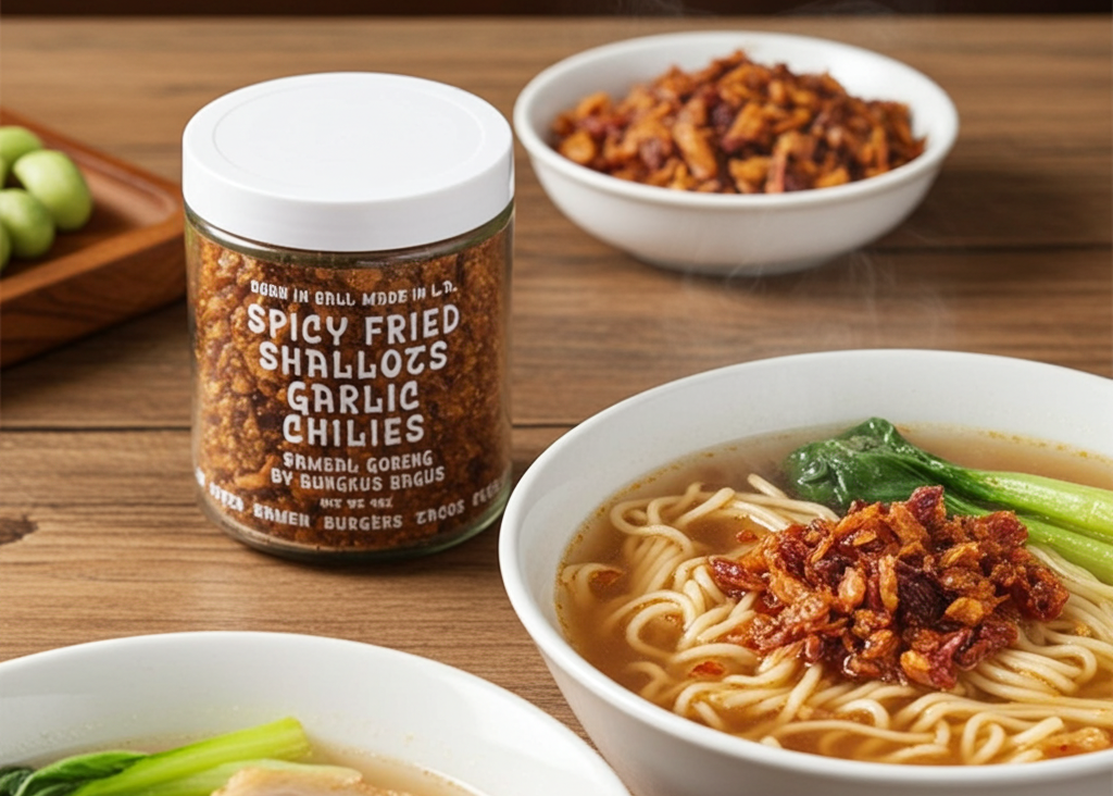 Bungkus Bagus Sambal Goreng Spicy Fried Shallots Garlic Chili Topping 4 oz