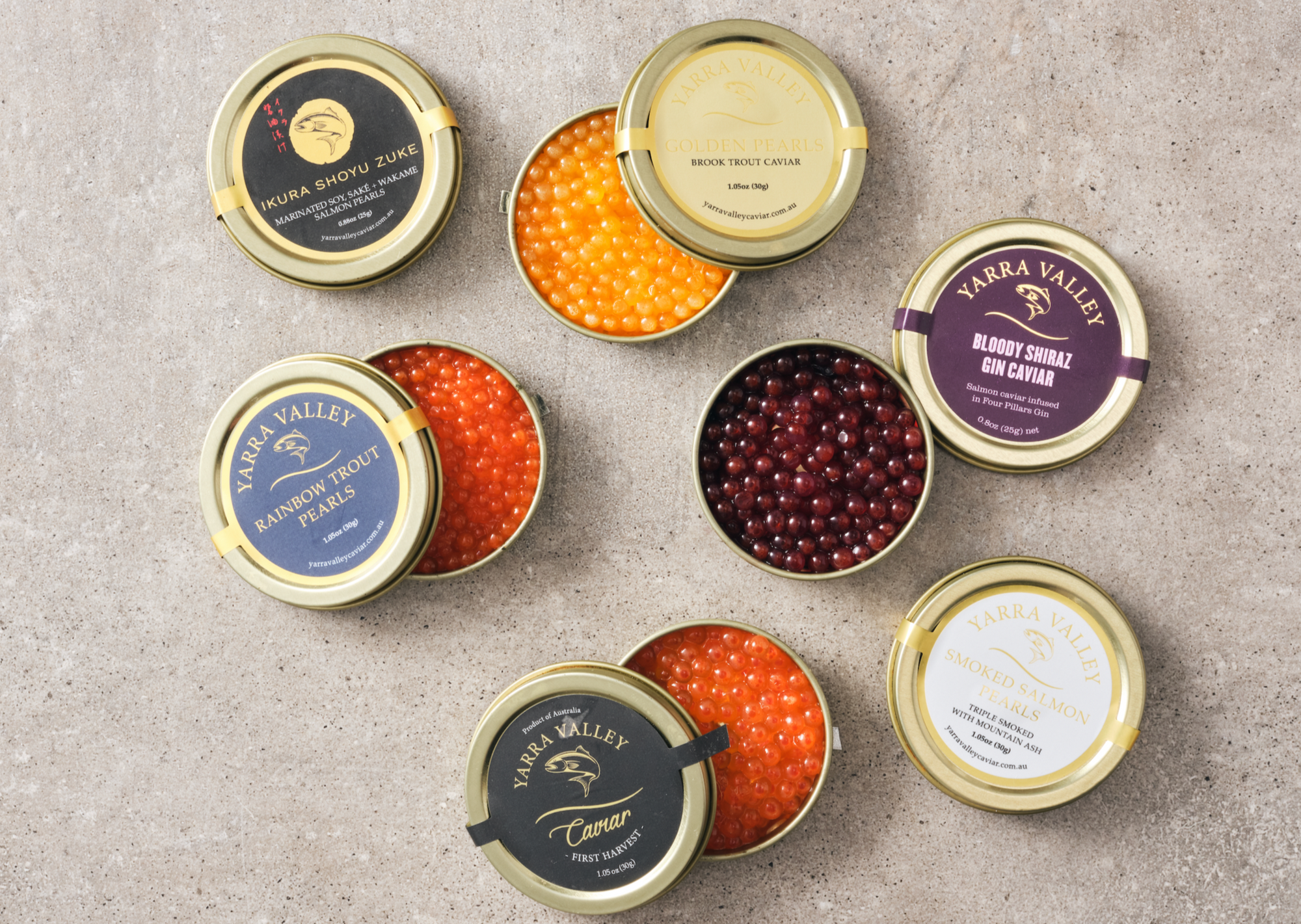 Infused Premium Caviar Collection – 6 Unique Flavors (New Zealand)