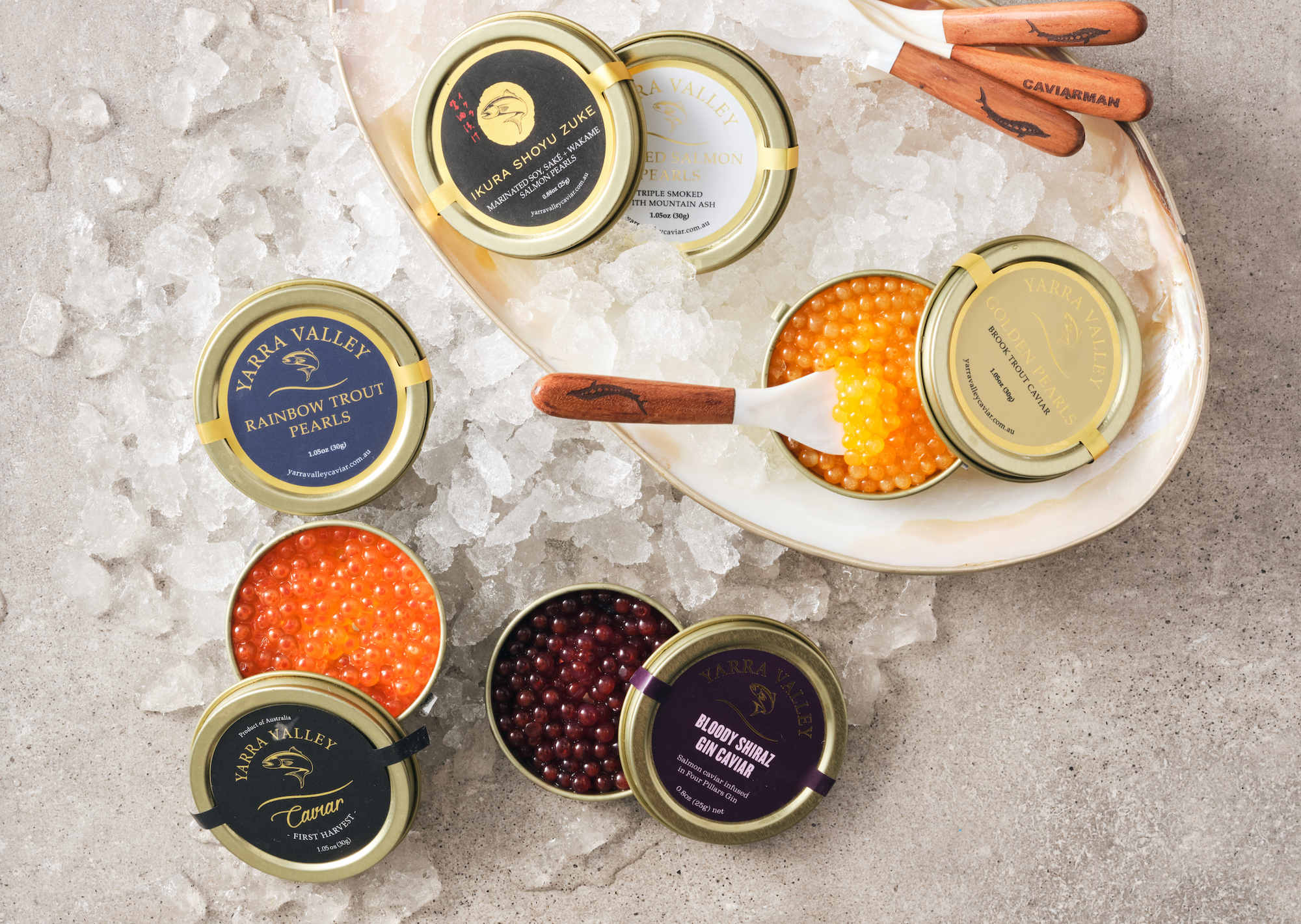 Infused Premium Caviar Collection – 6 Unique Flavors (New Zealand)