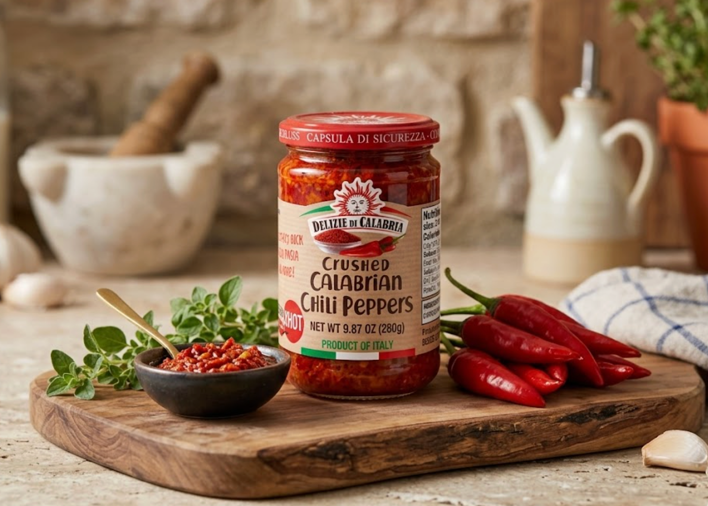 Delizie di Calabria Crushed Calabrian Chili Peppers 6.35 oz