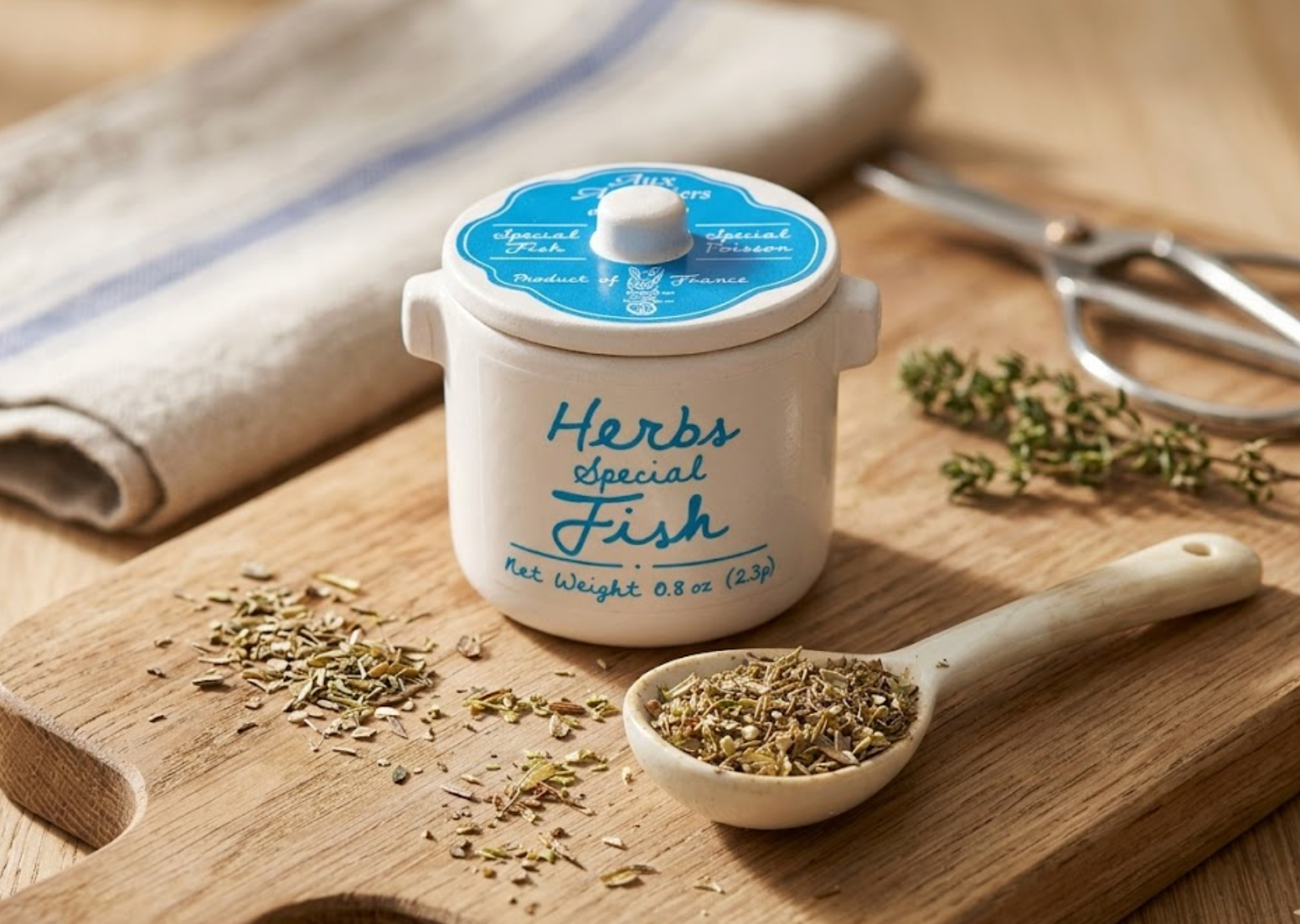 Aux Anysetiers du Roy Herbs Special for Fish in Ceramic Jar 0.8 oz
