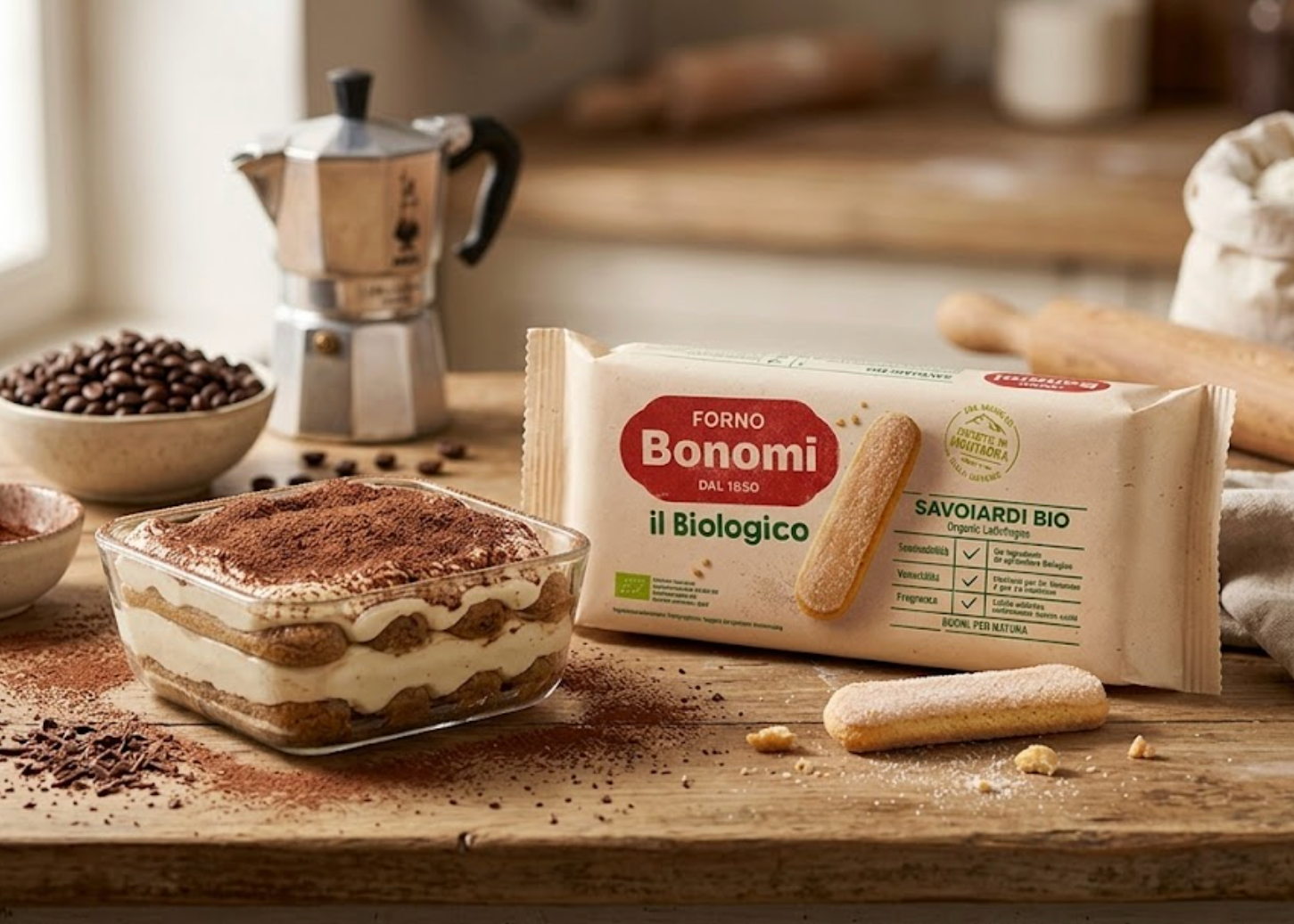 Forno Bonomi Organic Savoiardi Lady Fingers Cookies 200 g