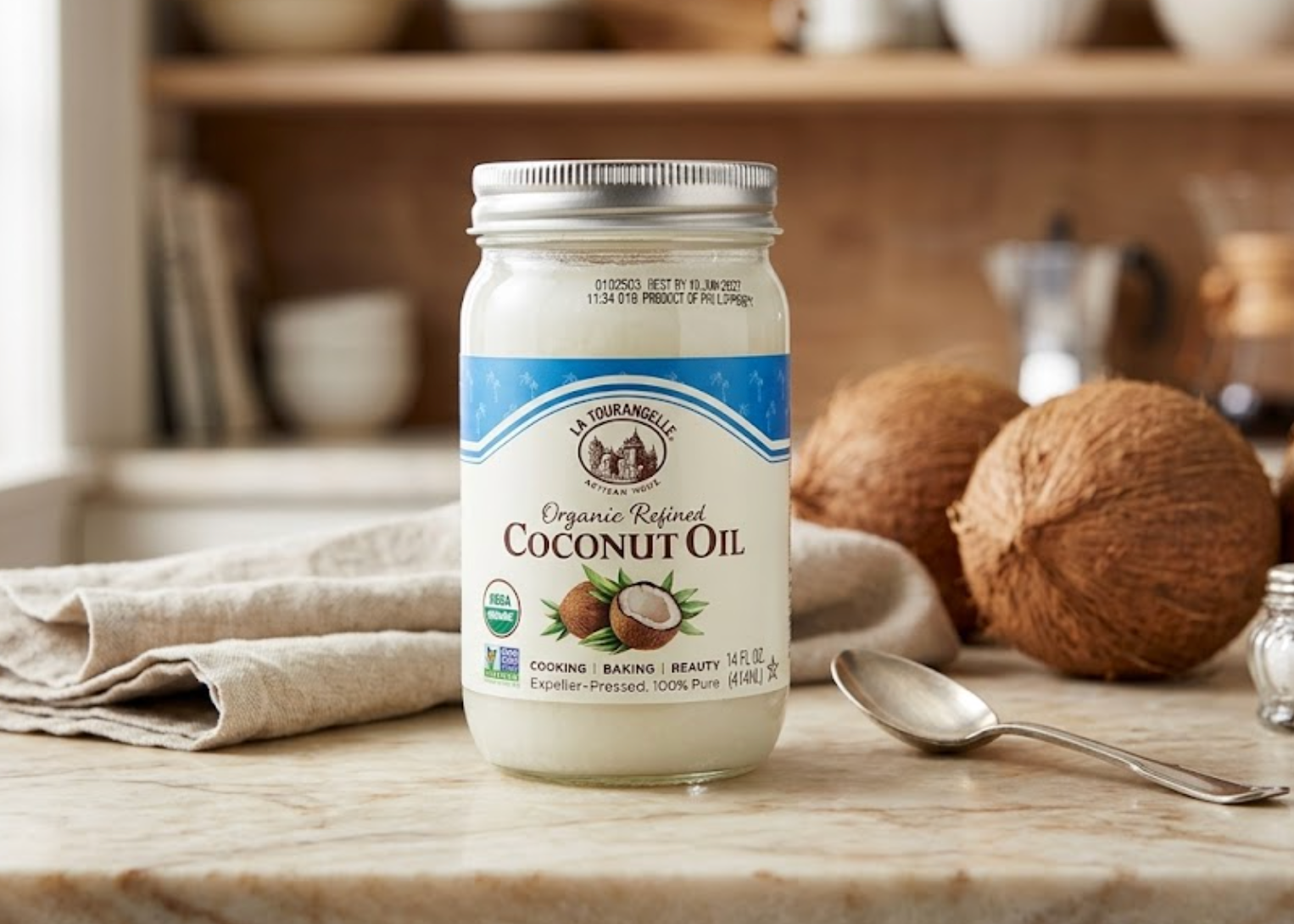 La Tourangelle Organic Refined Coconut Oil 14 fl oz