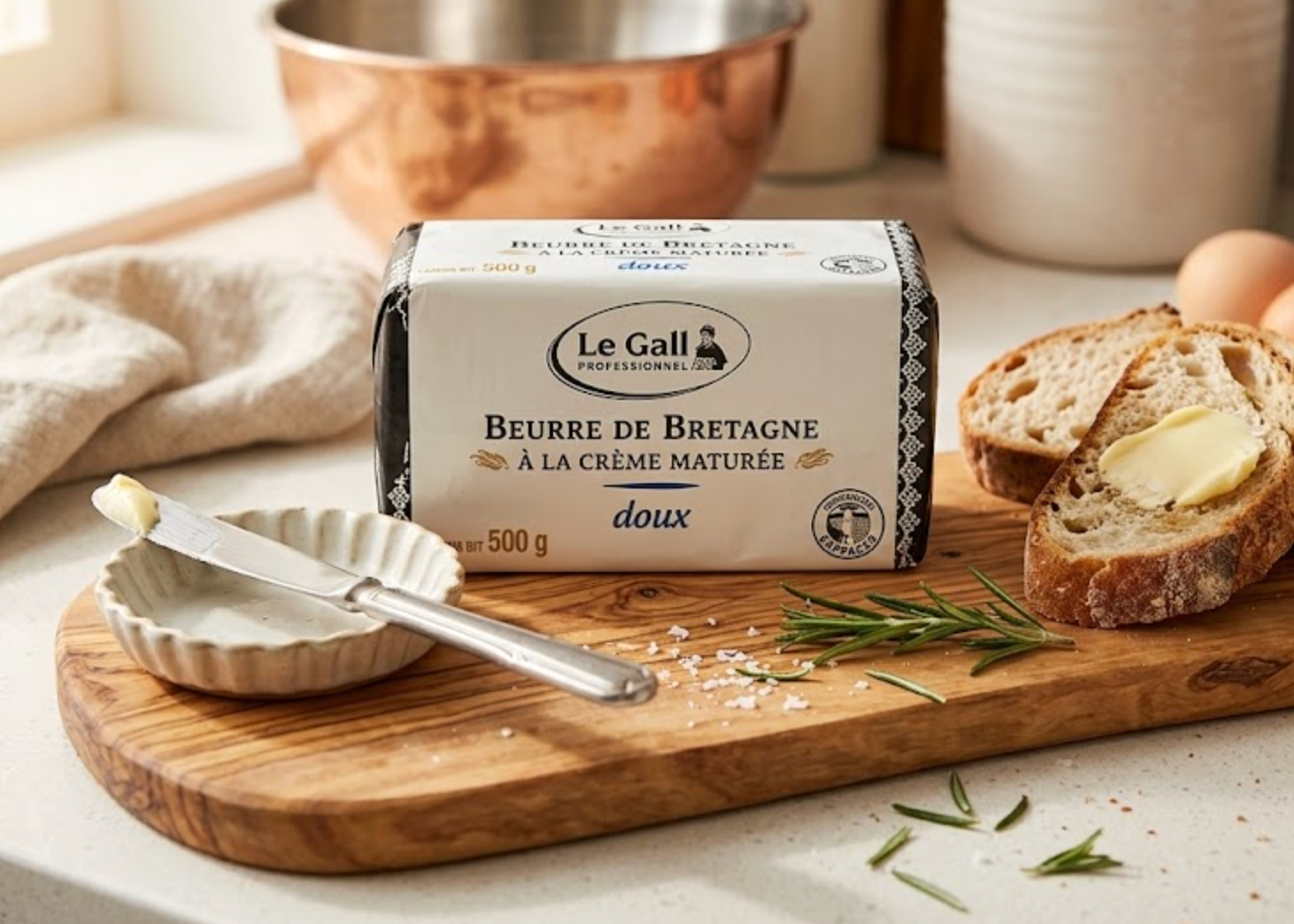 Le Gall Beurre de Bretagne Doux (Unsalted Butter) 500 g