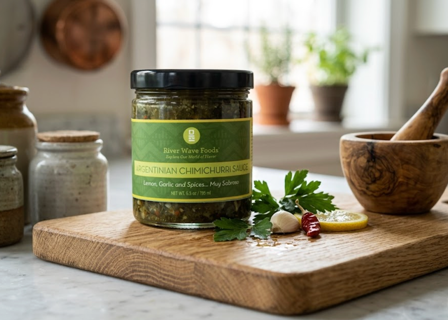River Wave Foods Argentinian Chimichurri Sauce 6.5 oz