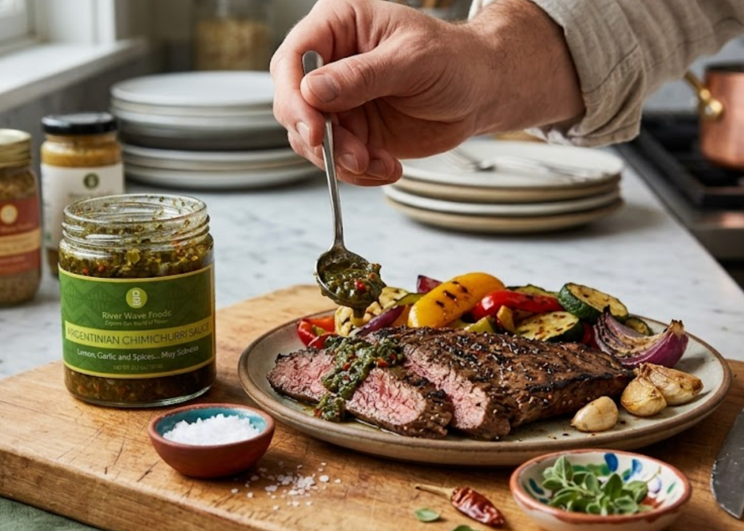 River Wave Foods Argentinian Chimichurri Sauce 6.5 oz