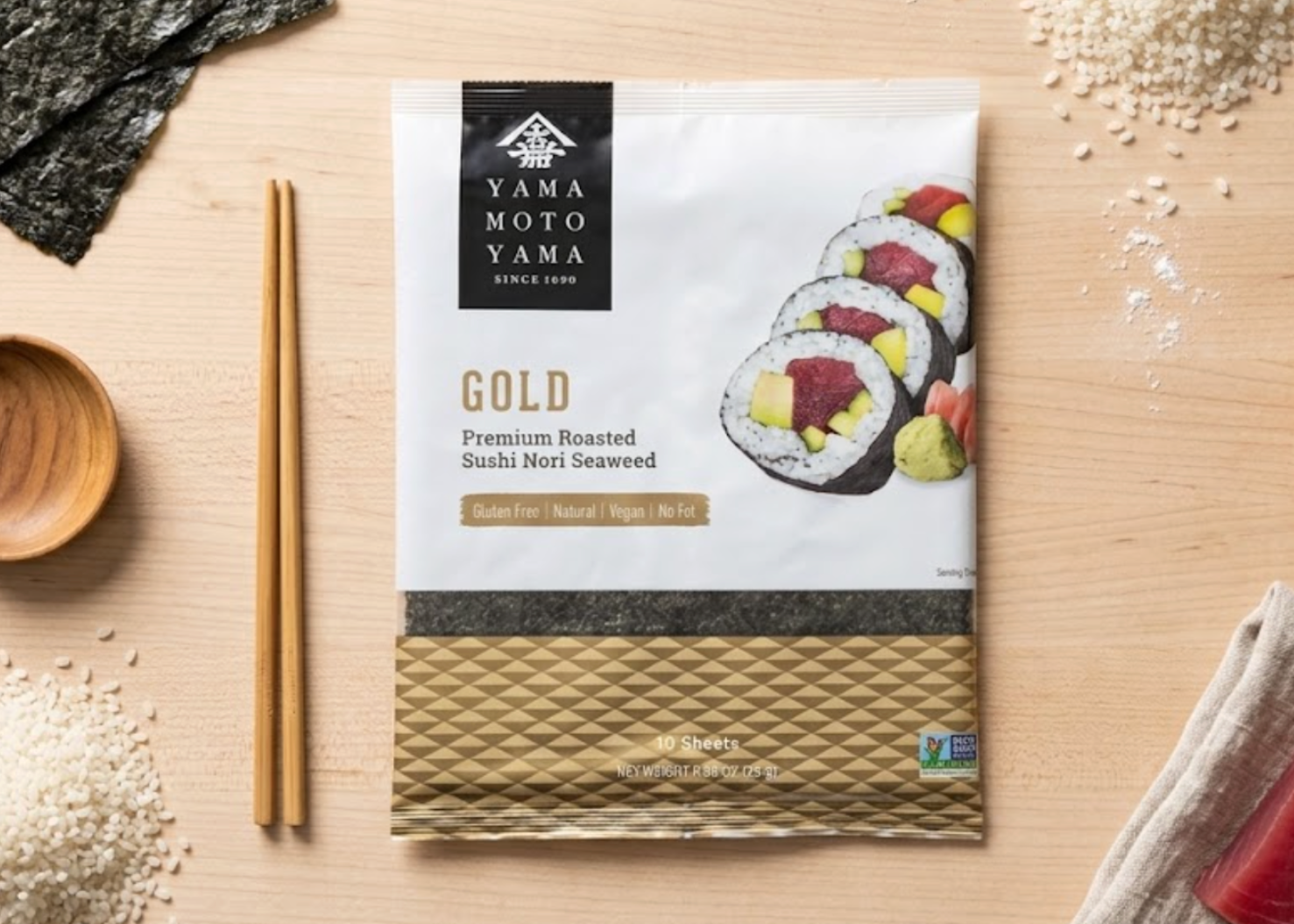 Yamamotoyama Gold Premium Roasted Sushi Nori Seaweed