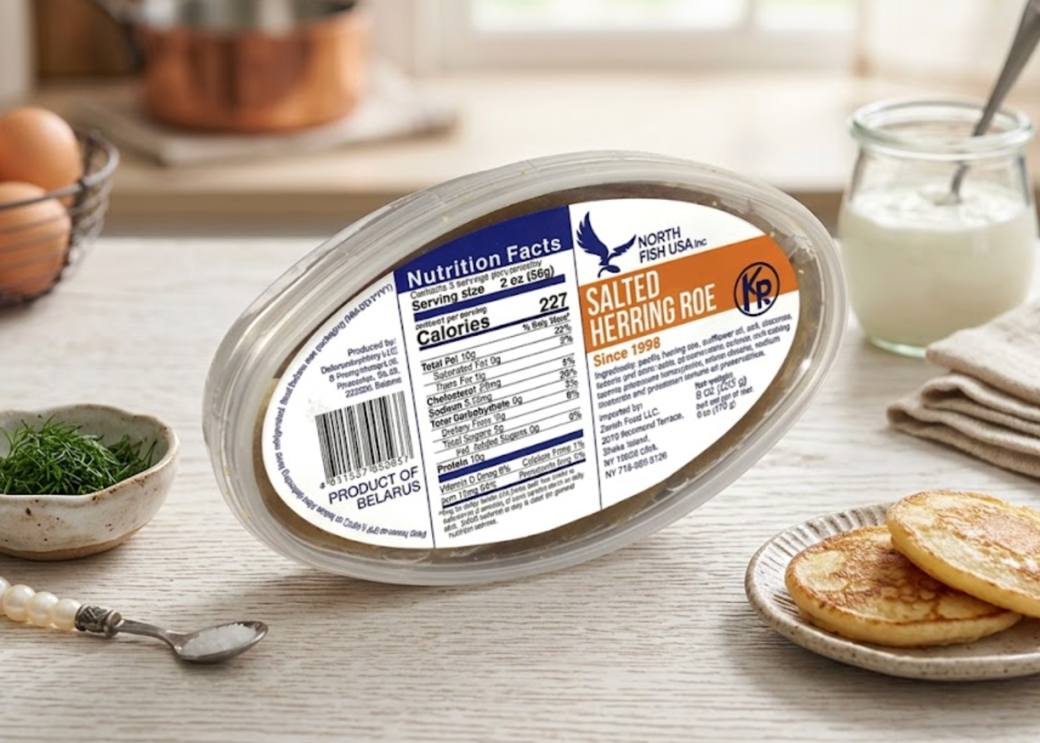 North Fish Salted Herring Roe 227 g