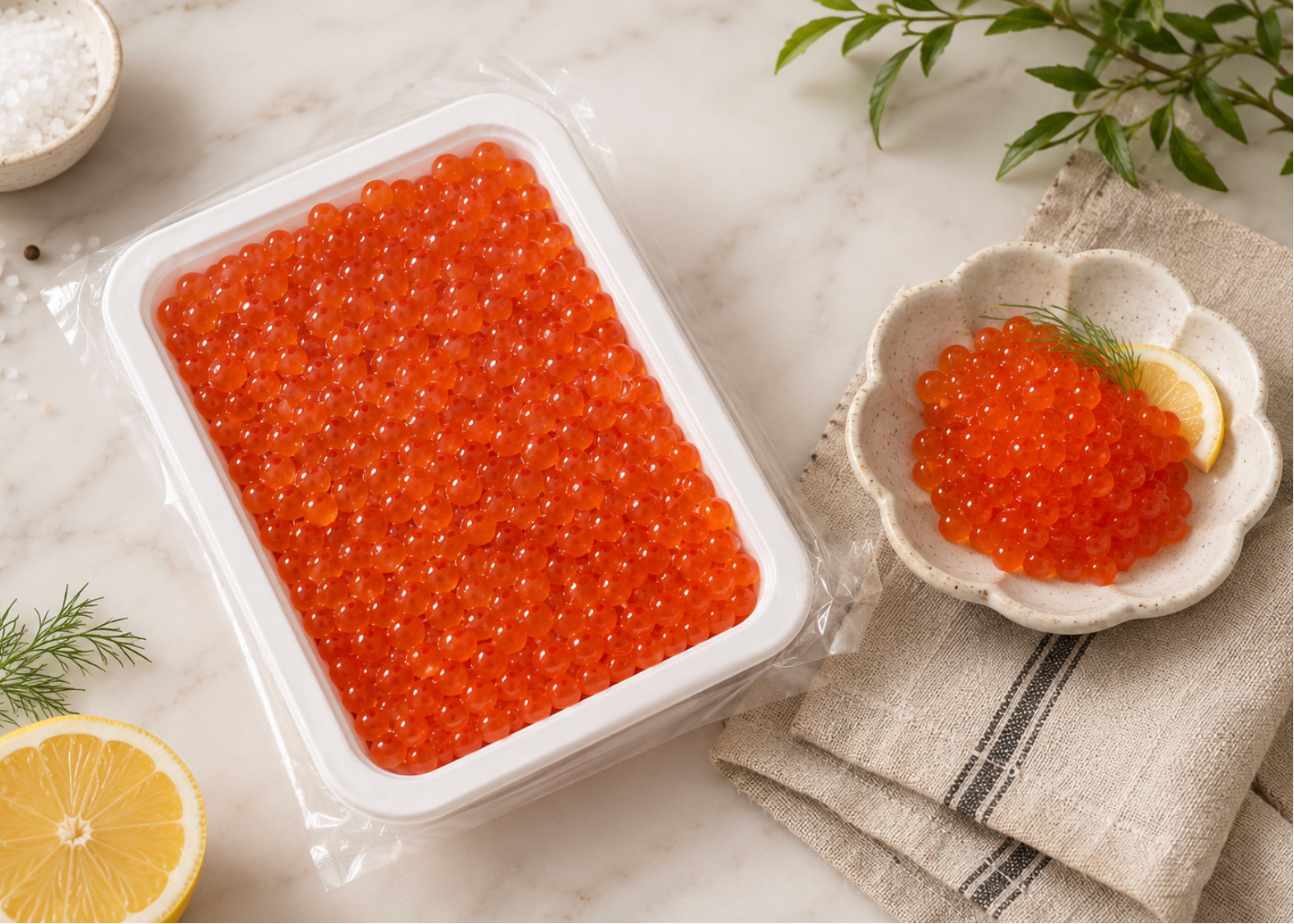 Caviar de saumon royal d'Alaska - Caviar rouge 2,2 lb