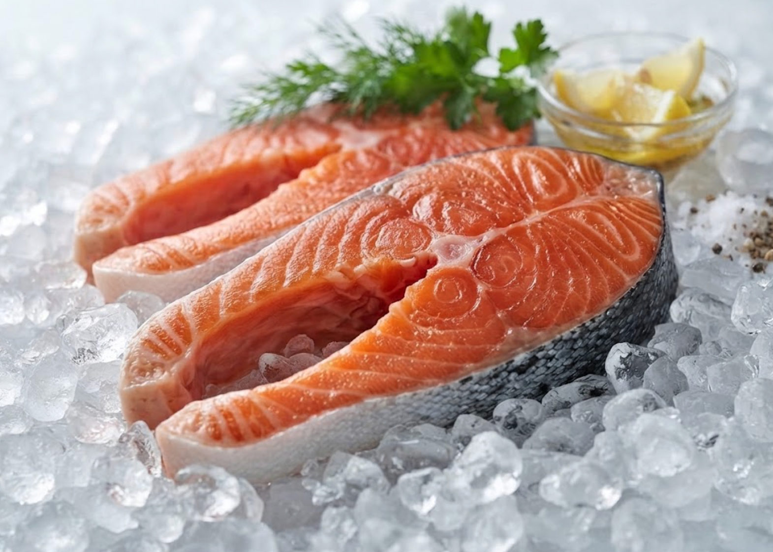 Fresh Wild King Salmon Whole, Steaks, Fillet (10-12 lbs Average)