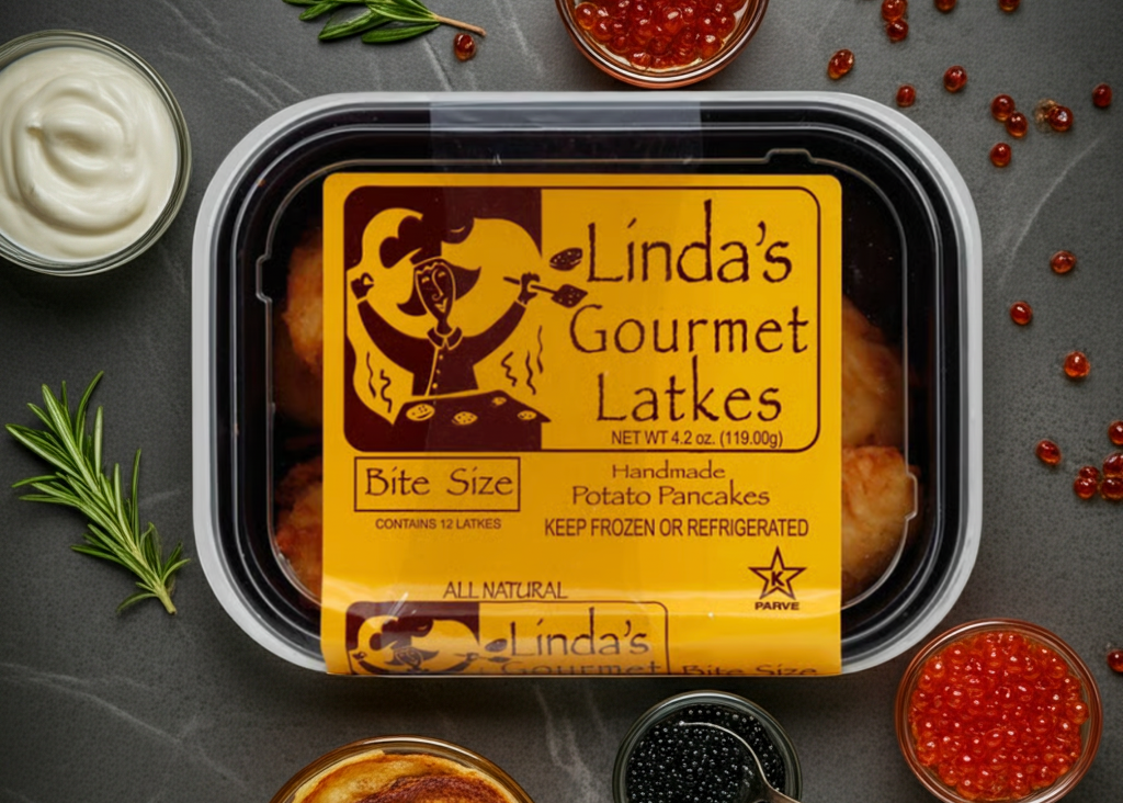 Linda's Gourmet Latkes Handmade Potato Pancakes Bite Size 4.2oz